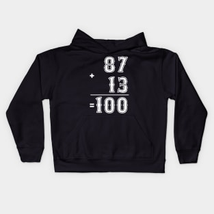 Cute 87 + 13 = 100 Days Football Lovers Men Women Boyfriend Kids Hoodie